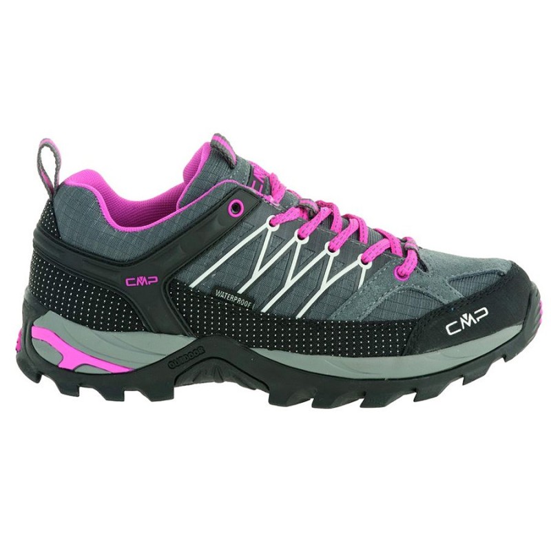 CMP Zapato trekking Cmp Rigel Low Mujer gris-fucsia