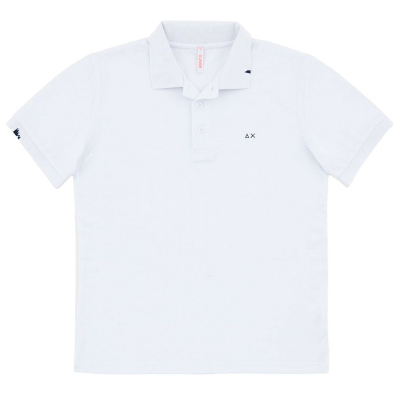 Polo Sun68 Vintage Solid Homme blanc