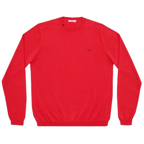 Sweater Sun68 Solid Man red