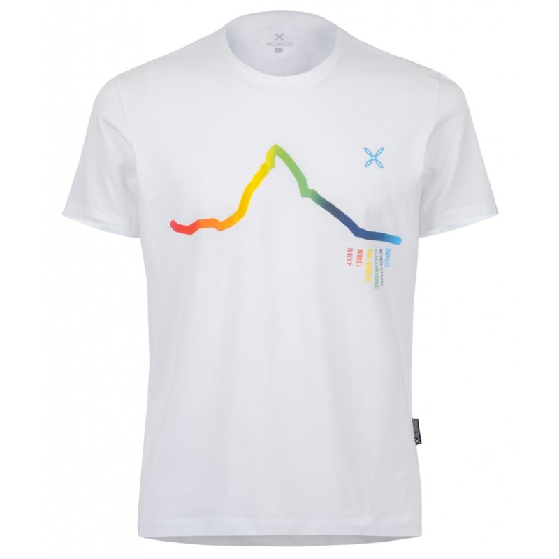 T-shirt trekking Montura Skyline Rainbow bianco