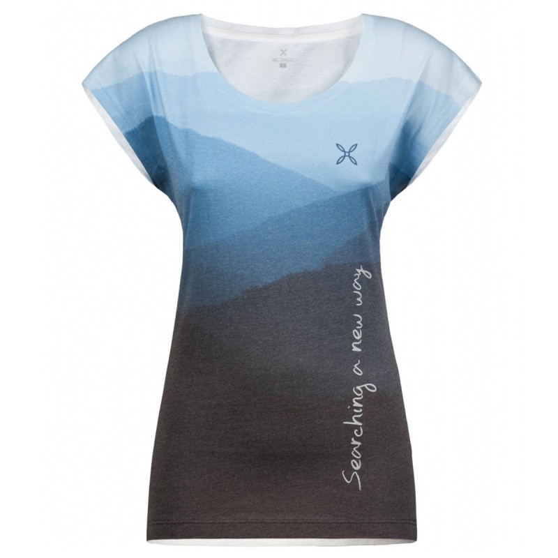 T-shirt trekking Montura Emotional azzurro-grigio
