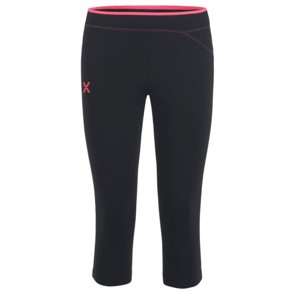 Pantalones 3/4 running Montura Easy Mujer negro-rosa