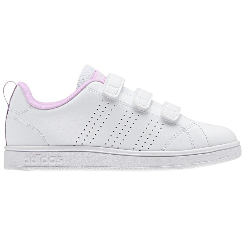 Sneakers Adidas Advantage Clean Fille blanc-rose