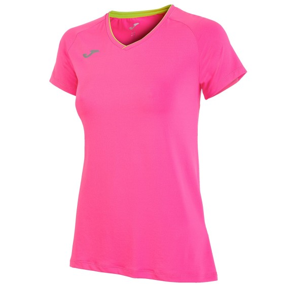 T-shirt running Joma Femme rose fluo