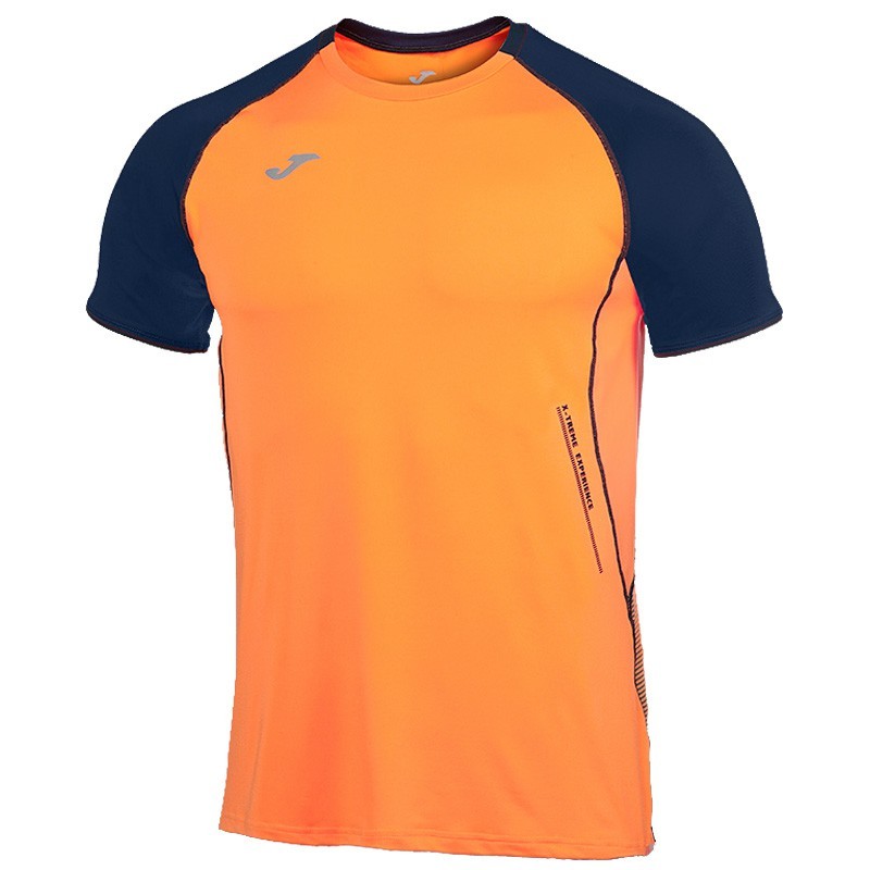 T-shirt running Joma Olimpia Flash arancio fluo-blu