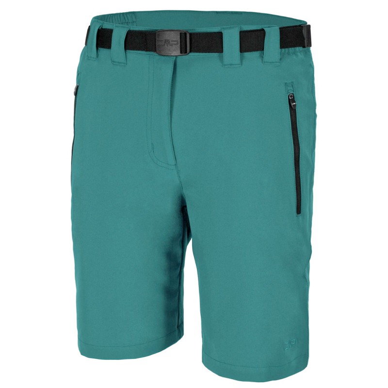 Bermuda Donna CMP - Cotone Elasticizzato, Vita Media, Zip E Bottone, Tasc Laterali - Foto 12