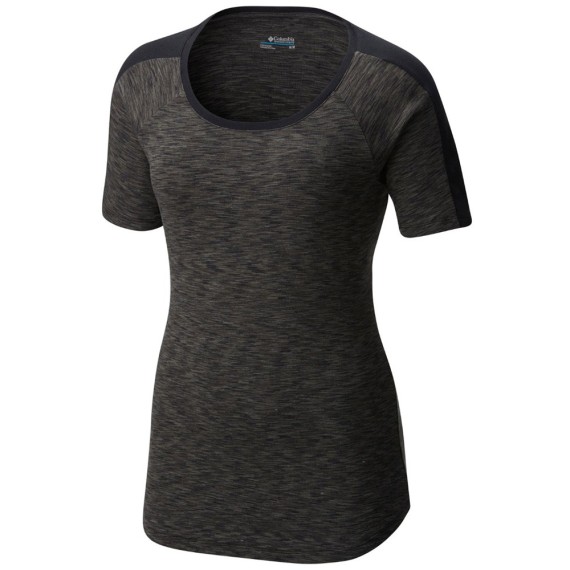 T-shirt trekking Columbia Outerspaced Femme gris sombre