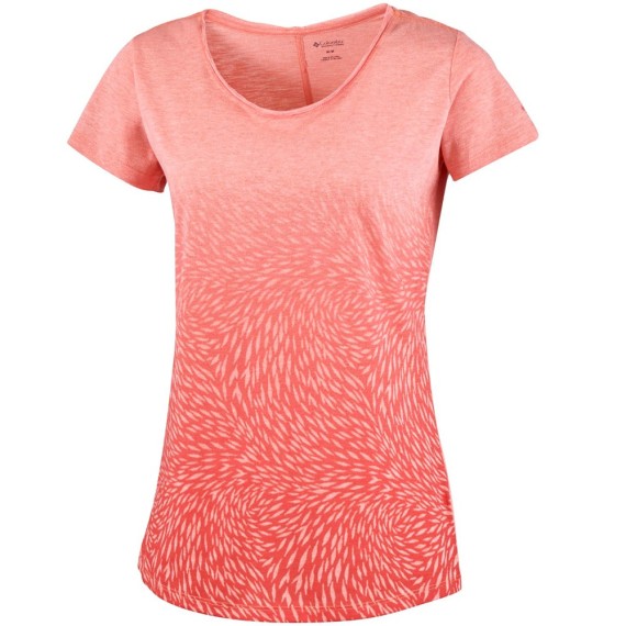 Trekking t-shirt Columbia Ocean Fade Woman coral