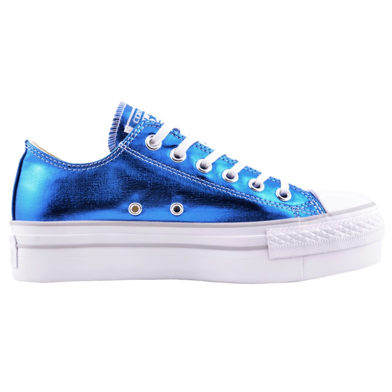 Sneakers Converse All Star Platform Chuck Taylor Metallic Woman royal EN
