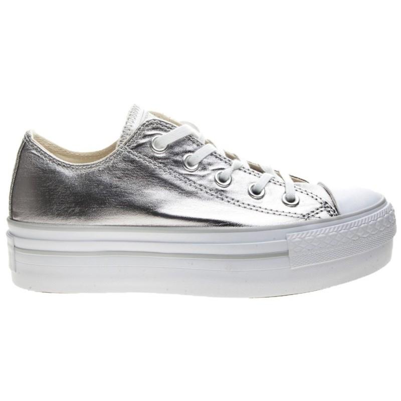CONVERSE Sneakers Converse All Star Platform Chuck Taylor Metallic Mujer plata