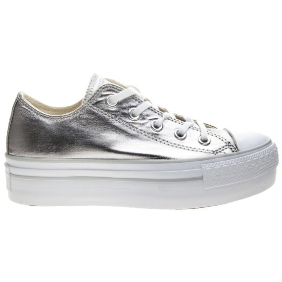 Sneakers Converse All Star Platform Chuck Taylor Metallic Donna argento CONVERSE Scarpe moda