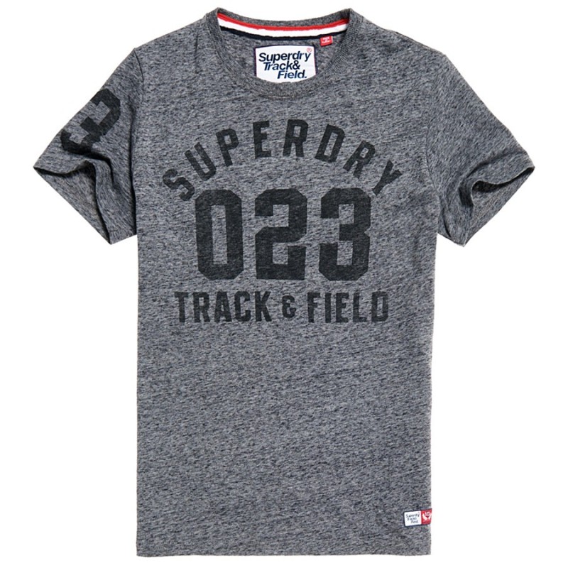 T-shirt Superdry Trackster Uomo grigio