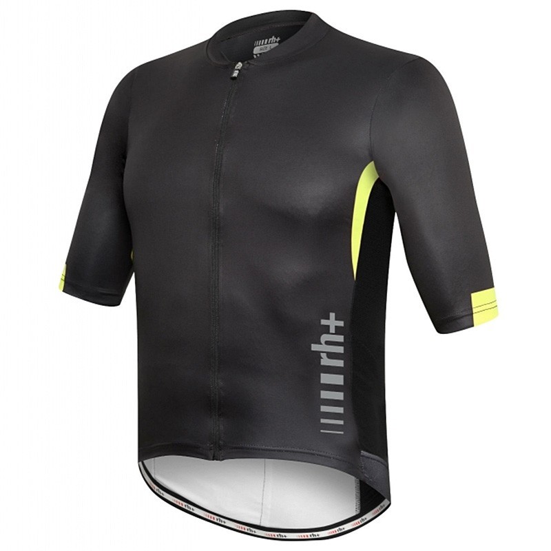 T-shirt cyclisme Zero Rh+ Shiver Homme noir-jaune