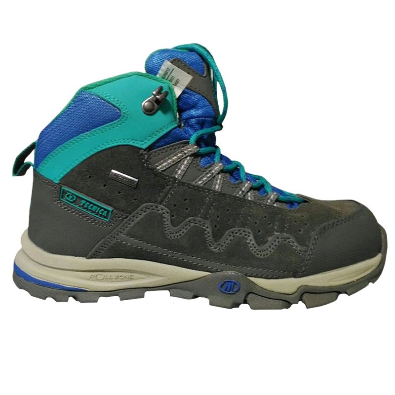 Chaussures trekking Tecnica Cyclone II Mid Tcy Junior gris-bleu-vert