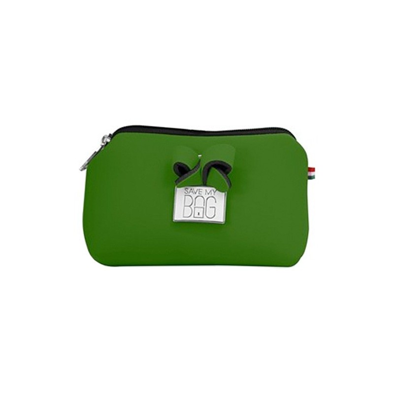 Pochette Save My Bag Fiocco piccola verde scuro