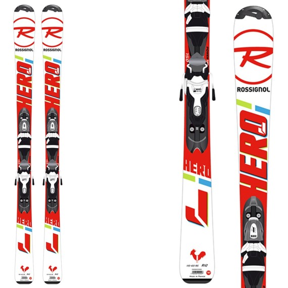 Ski Rossignol Hero Jr 130-150 + fixations Xpress Jr 7 B83