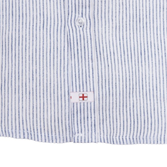 Camicia Canottieri Portofino alla coreana Uomo bianco-blu CANOTTIERI PORTOFINO Camicie