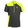 T-shirt ciclismo Montura Selce Zip Uomo nero-giallo