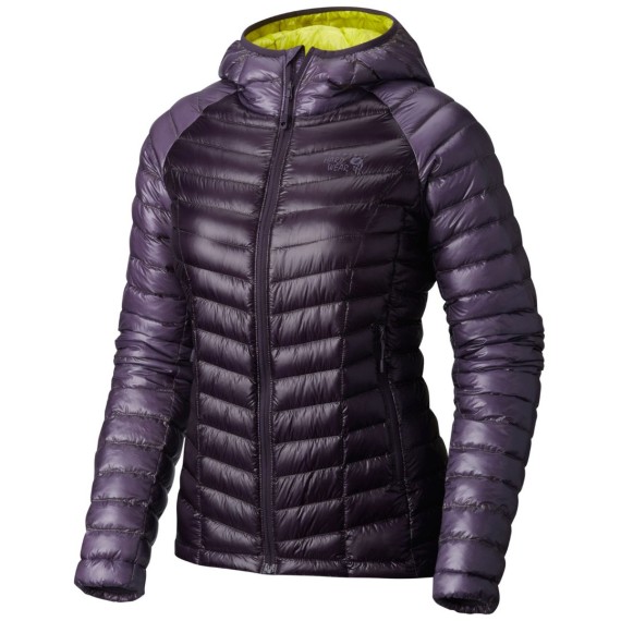 Trekking down jacket Mountain Hardwear Ghost Whisperer Hooded Woman purple