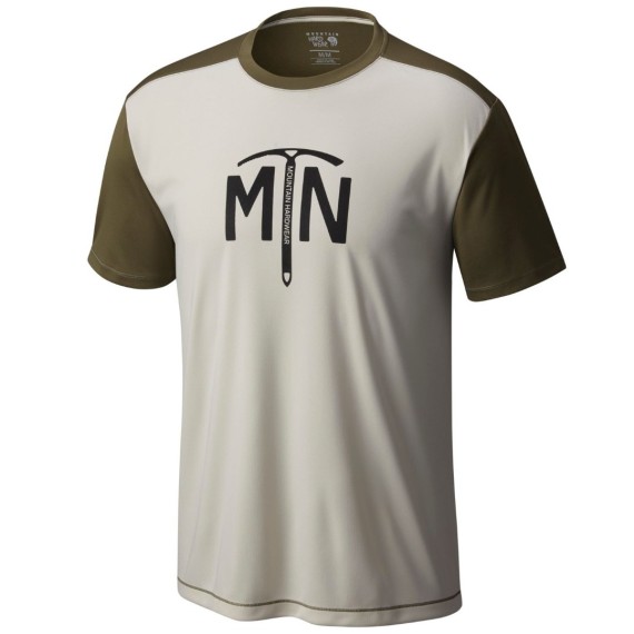 T-shirt trekking Mountain Hardwear Wicked Logo Uomo beige