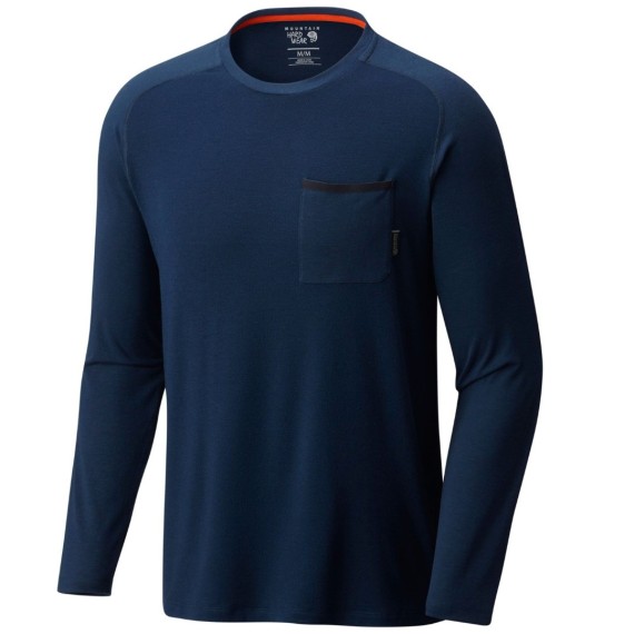 Trekking t-shirt Mountain Hardwear Coolhiker AC Long Sleeve Man blue