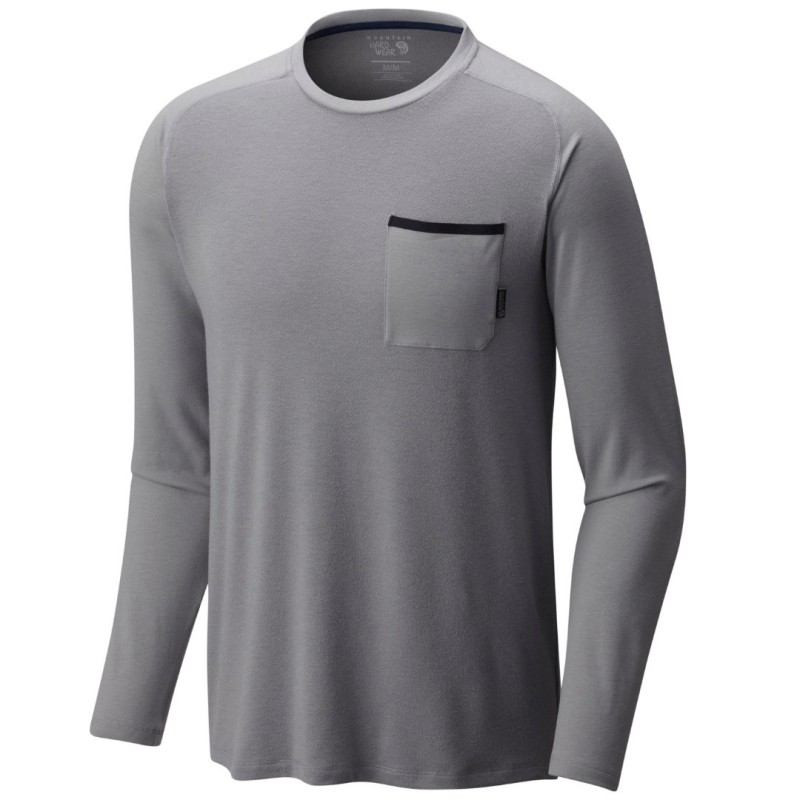 T-shirt trekking Mountain Hardwear Coolhiker AC Long Sleeve Uomo grigio