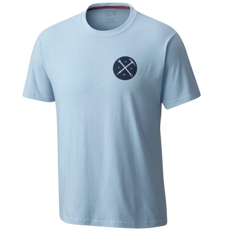T-shirt trekking Mountain Hardwear Mtn Mechanic Crest Homme bleu clair