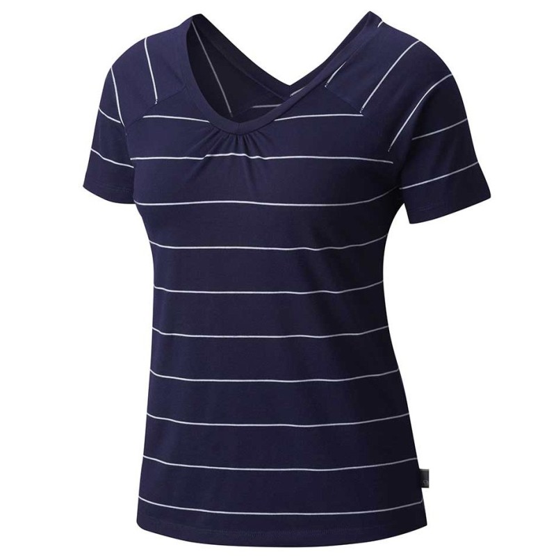 T-shirt trekking Mountain Hardwear DrySpun Stripe Donna blu
