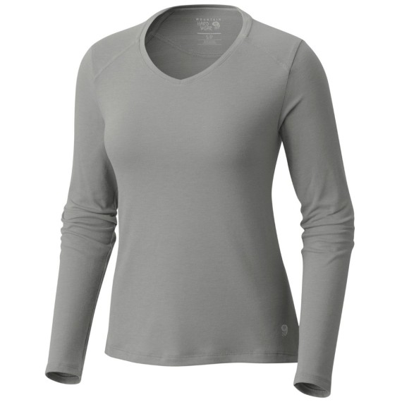 Trekking t-shirt Mountain Hardwear Coolhiker AC Long Sleeve Woman grey