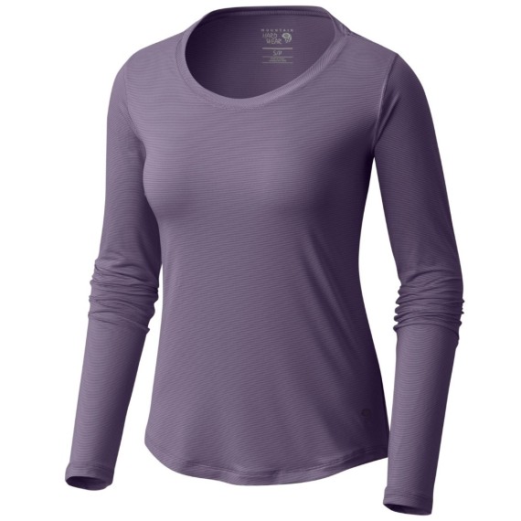 T-shirt trekking Mountain Hardwear Wicked Lite Long Sleeve Mujer violeta