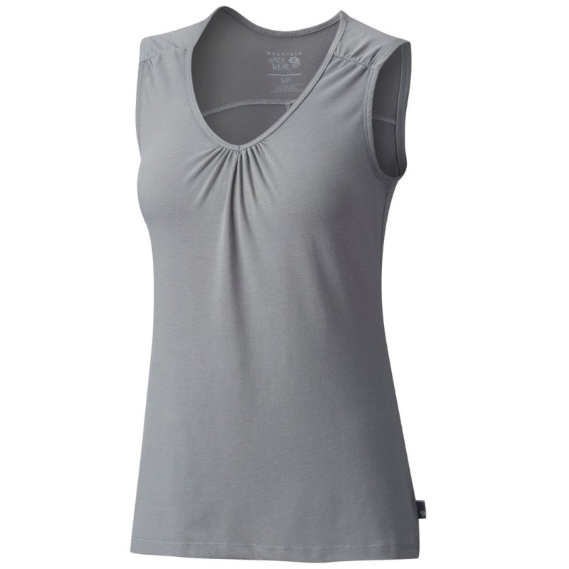 Camiseta trekking Mountain Hardwear DrySpun Mujer gris