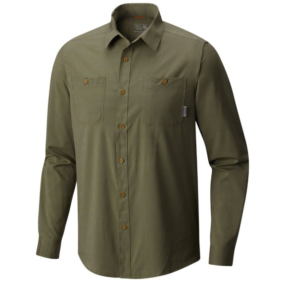 Camisa trekking Mountain Hardwear Air Tech Long Sleeve Hombre verde