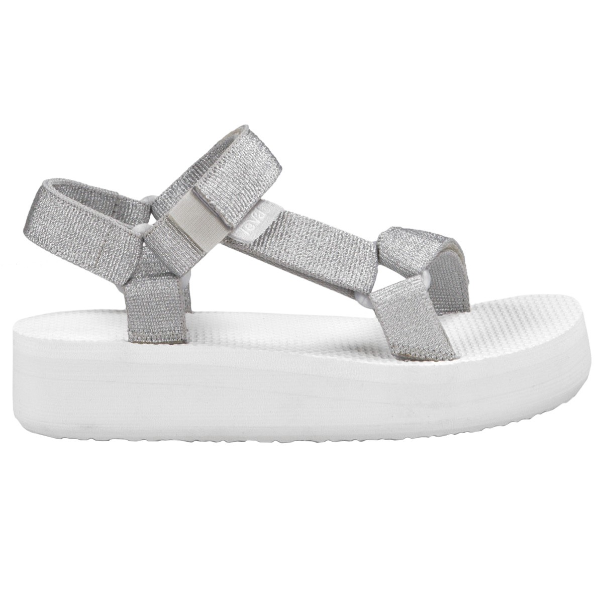 teva flatform metallic silver