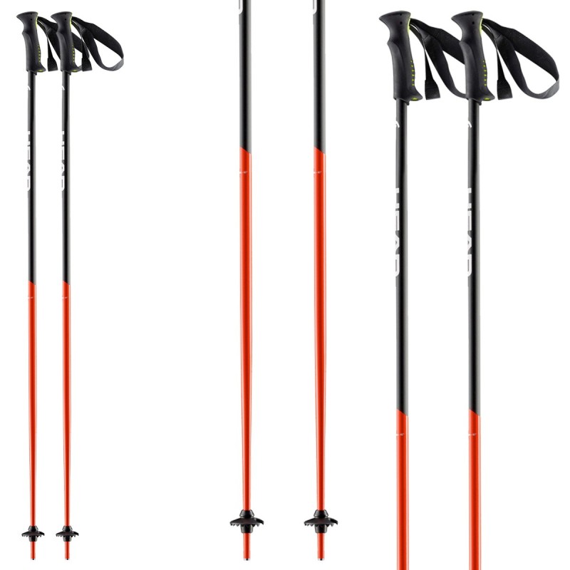 Bâtons ski Head Airfoil noir-rouge