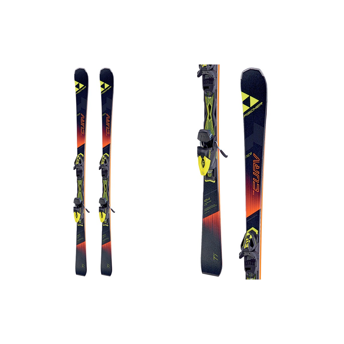 Ski Fischer RC4 The Curv Ti Ar + bindings RC4 Z11 PR EN