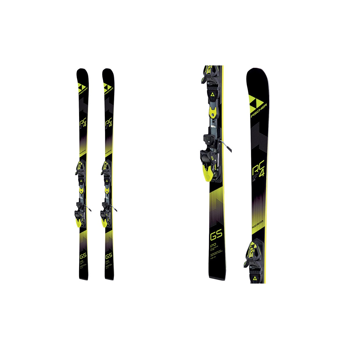 Ski Fischer RC4 WorldCup GS Jr Curv Booster + bindings Rc4 Z9 EN