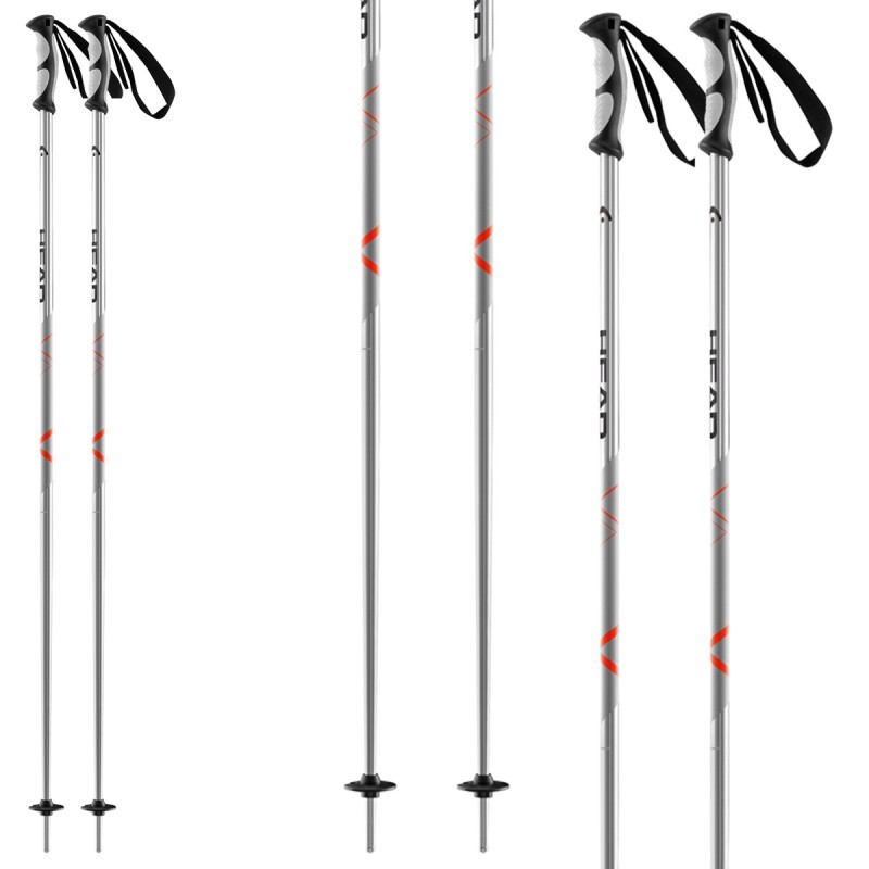 Ski poles Head Multi S black-red