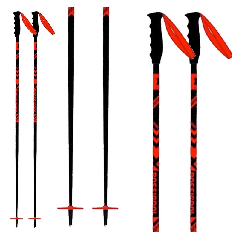 ROSSIGNOL Ski poles Rossignol Stove black-red