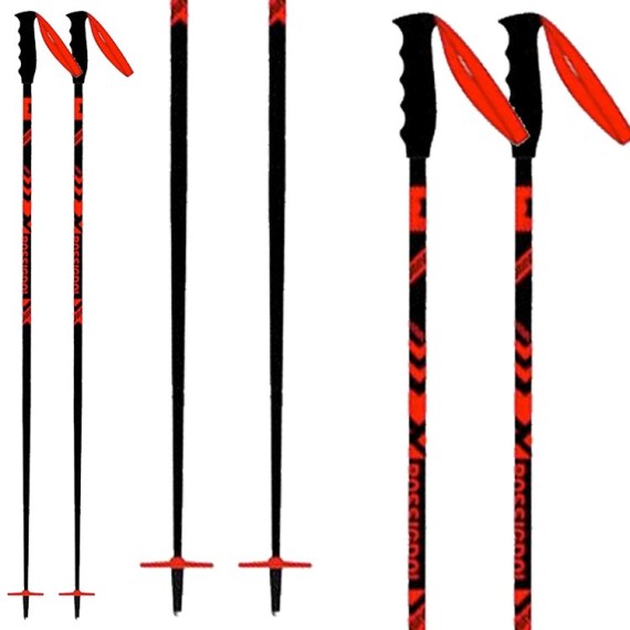ROSSIGNOL Bâtons ski Rossignol Stove noir-rouge