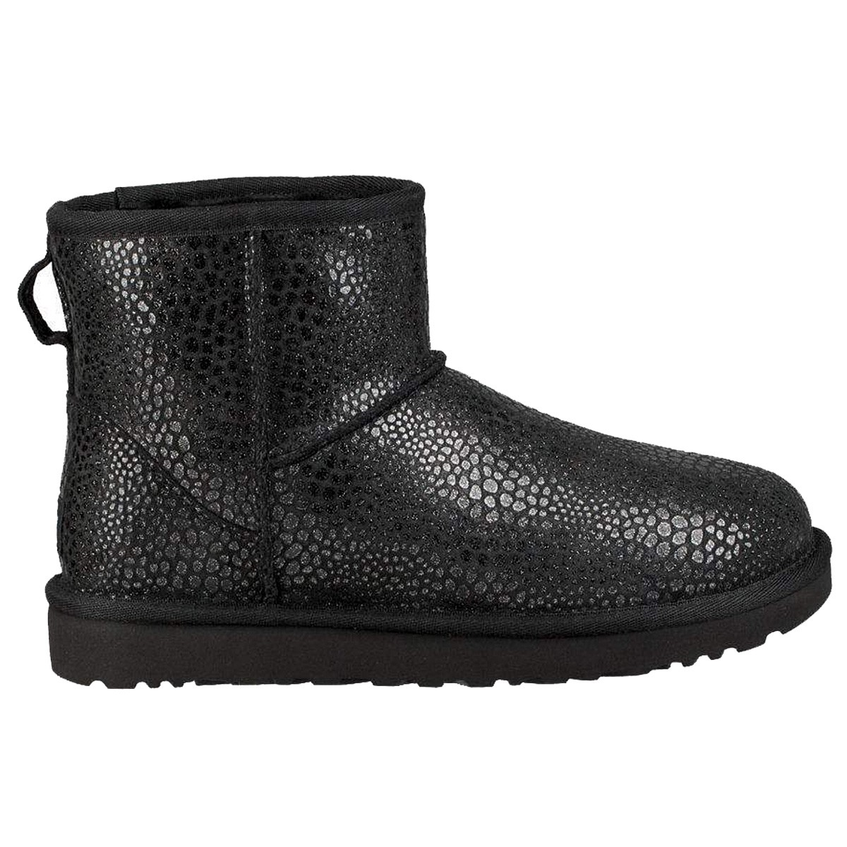 ugg womens classic mini leather boots black