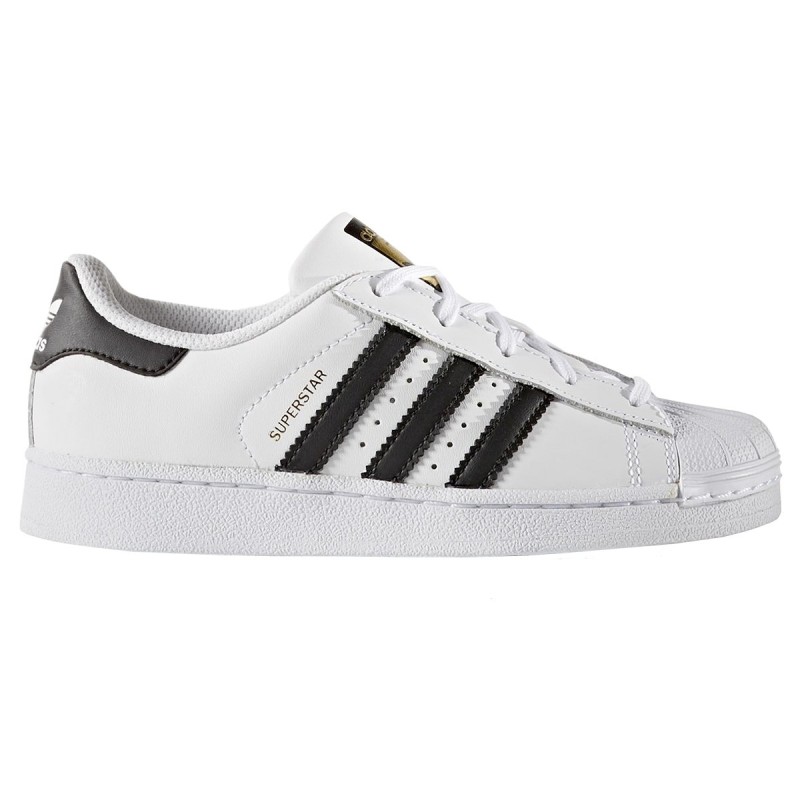 Sneakers Adidas Superstar Fundation Junior blanc-noir