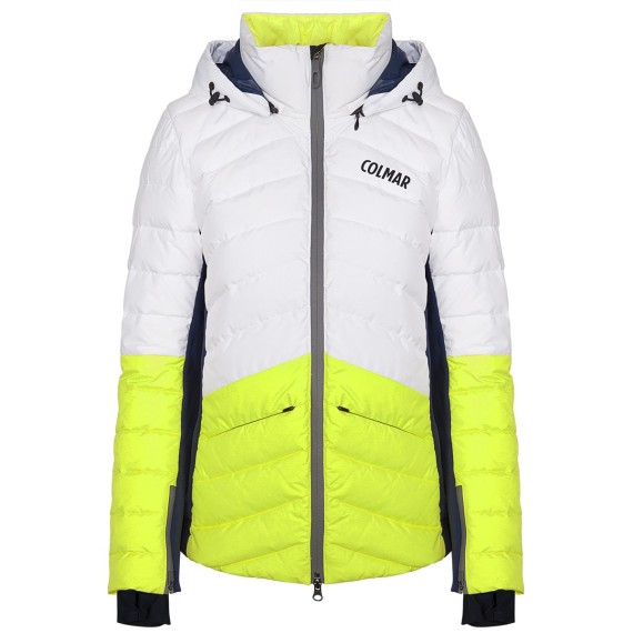 Ski jacket Colmar Ushuaia Woman white-yellow