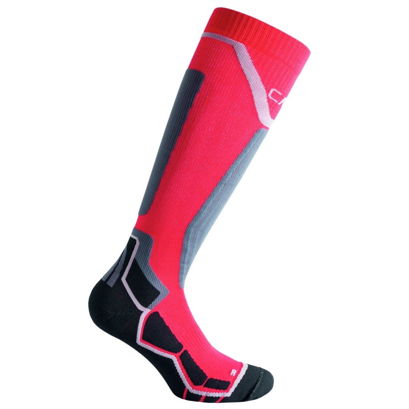Chaussettes ski Cmp Thermocool gris-rouge