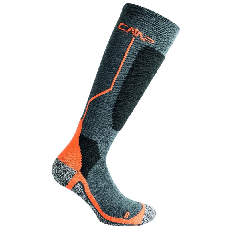 CMP Ski socks Cmp Wool Junior grey-orange