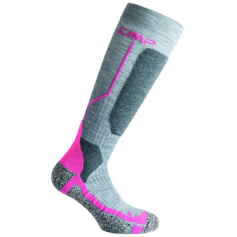 CMP Ski socks Cmp Wool Girl grey-fuchsia