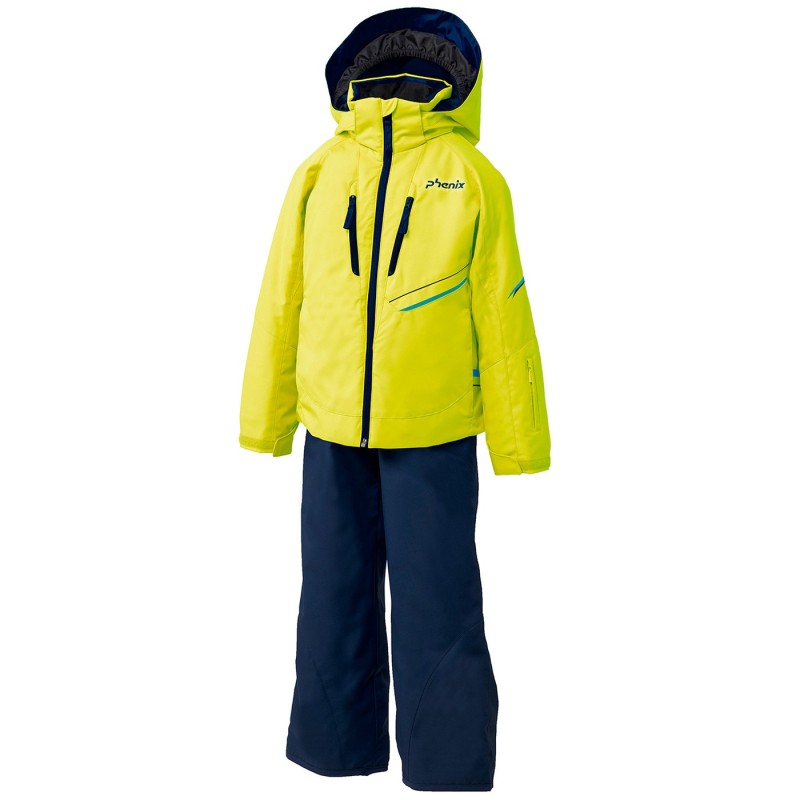 PHENIX Ski suit Phenix Hardanger Junior lime-blue