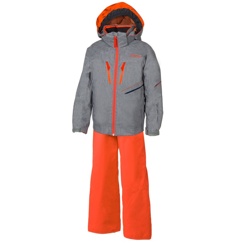 PHENIX Ski suit Phenix Hardanger Junior grey-orange