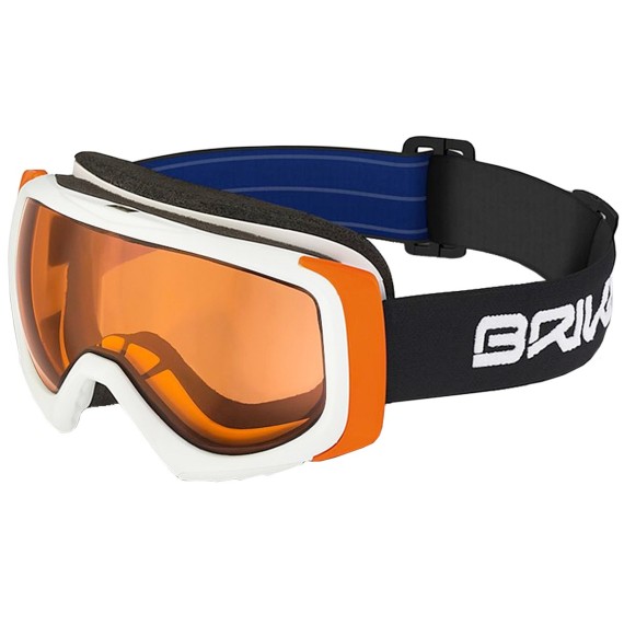 Masque ski Briko Sniper P1 blanc-orange