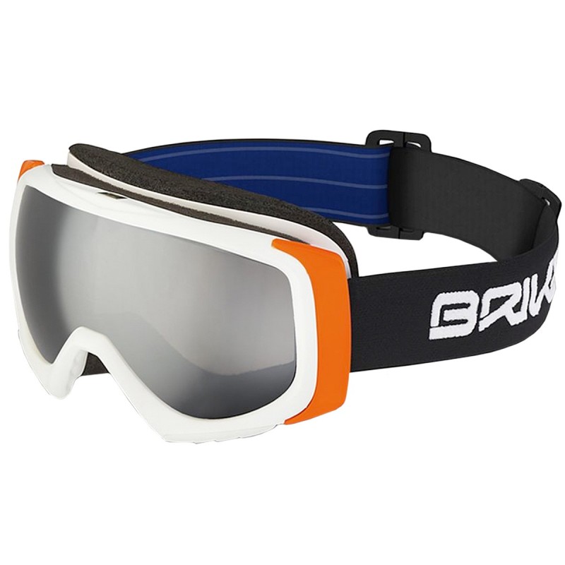 Máscara esquí Briko Sniper SM3 blanco-naranja