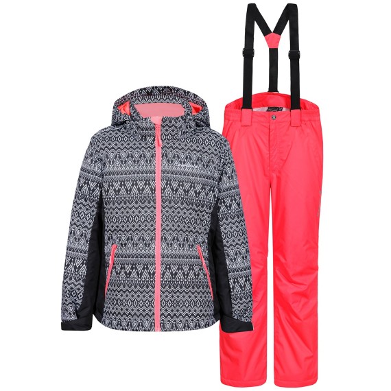 Ski suit Icepeak Hadia Girl grey-pink